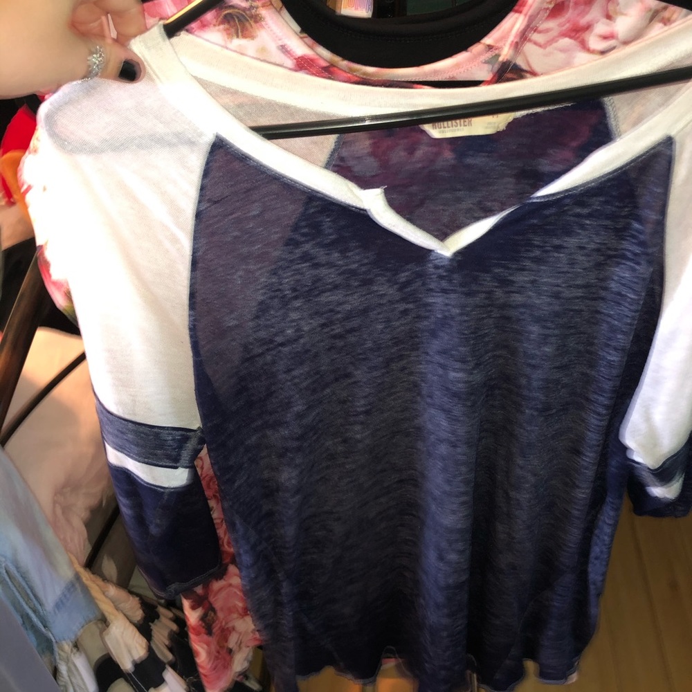 Hollister quarter sleeve.